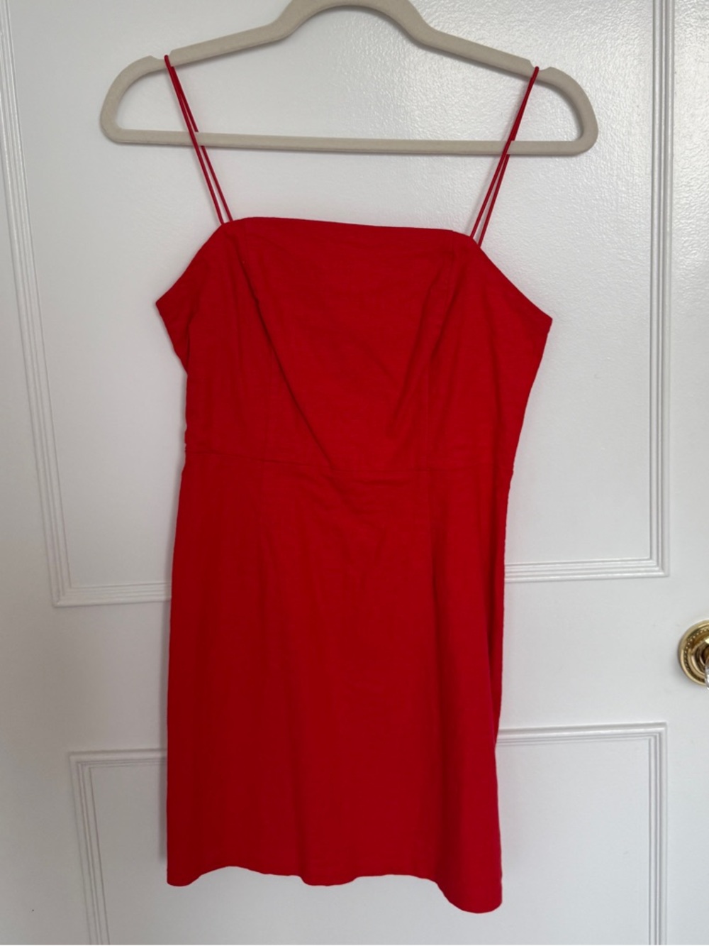 Urban Outfitters Red Spaghetti-Strap Mini Dress